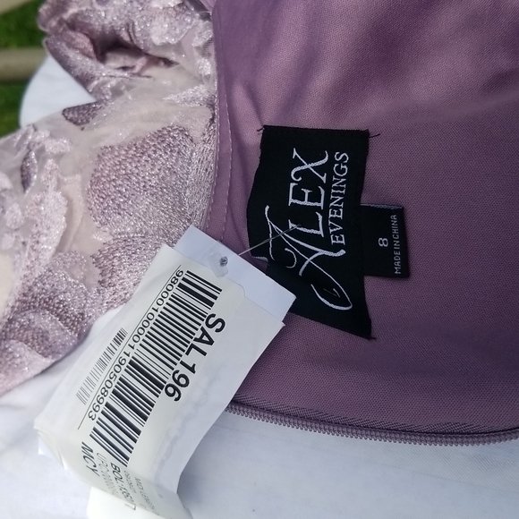 ALEX EVENINGS Embroidered Lace Mock Jacket Cocktail Dress, size 8 - Picture 10 of 15